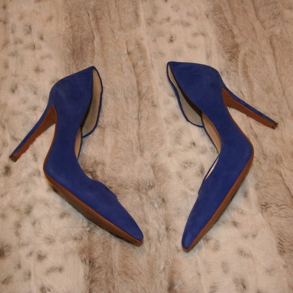 COPY - Jessica Simpson Blue Suede High Heels - Picture 2 of 2